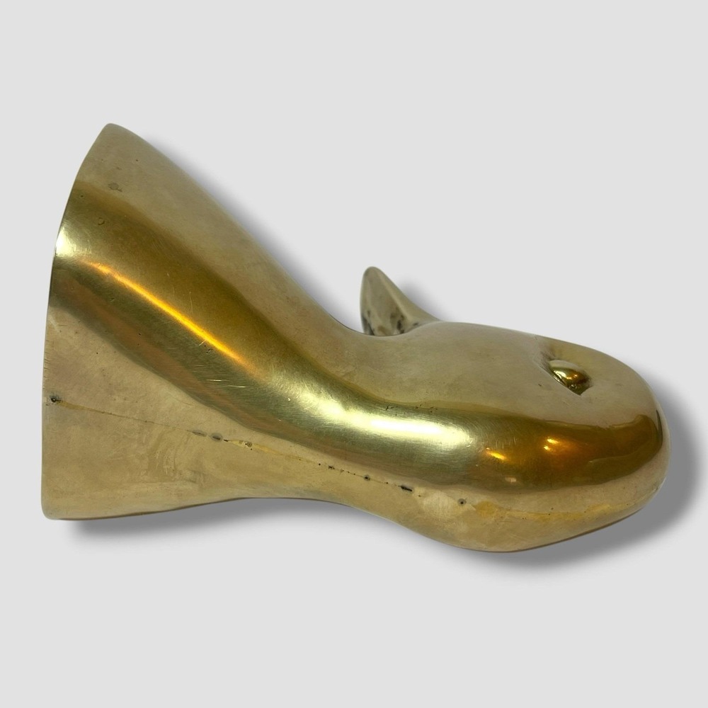 Vintage Brass Duck Head 5" Bookend Country Cottage Grandmacore Farmhouse Decor - Picture 10 of 12
